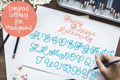 Fancy Finesse Lettering Font SavanasDesign
