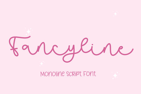 Fancy line - monoline font Font letterbeary 