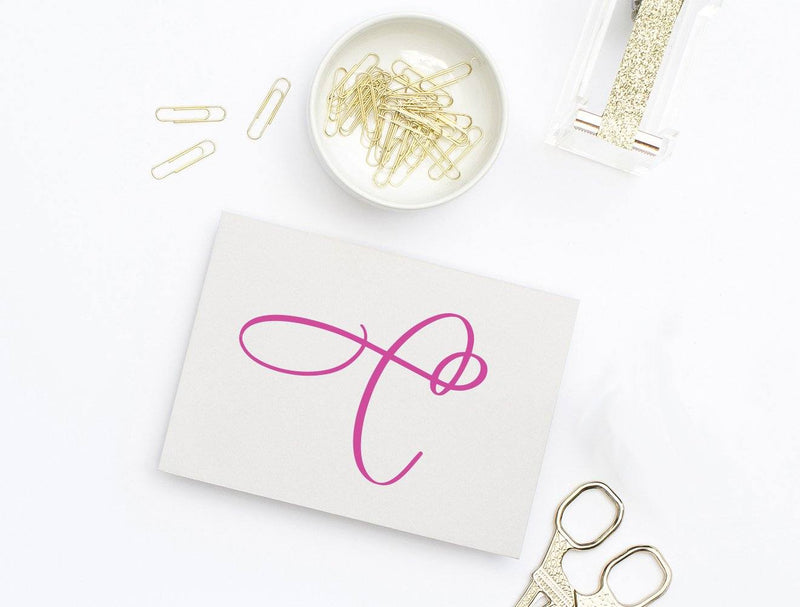 7 Inch Hand Lettered C Fancy Monogram C Hand Lettered Calligraphy Cut File - So Fontsy