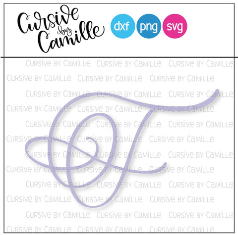 Fancy Monogram F Hand Lettered Calligraphy Cut File SVG Cursive by Camille 