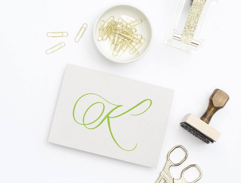 Fancy Monogram K Hand Lettered Calligraphy Cut File - So Fontsy