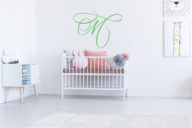 Fancy Monogram M Hand Lettered Calligraphy Cut File SVG Cursive by Camille 