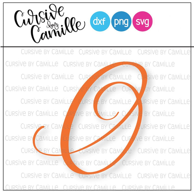 Fancy Monogram O Hand Lettered Calligraphy Cut File SVG Cursive by Camille 