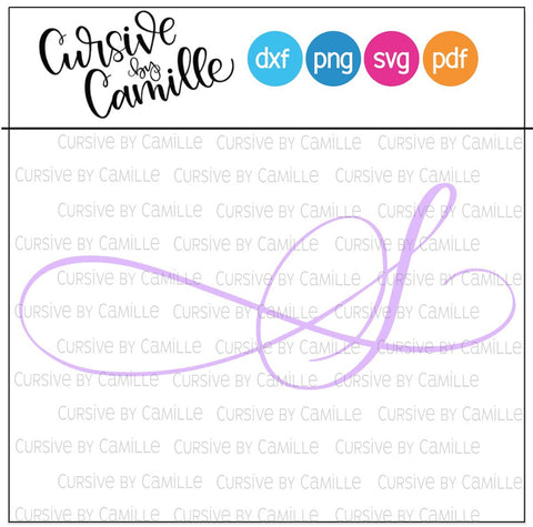 Fancy Monogram S Hand Lettered Calligraphy Cut File SVG Cursive by Camille 