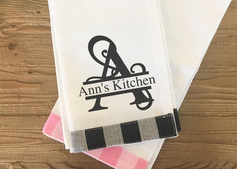Fancy Split Monogram Alphabet Set SVG Design Bundle Kitchen Towel SVG So Fontsy Design Shop 