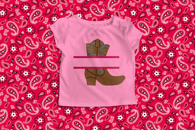 Fancy Western Boot Split SVG Designed by Geeks 