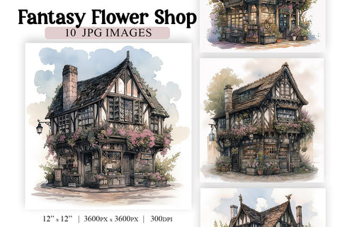 Fantasy Flower Shop Sublimation Background Bundle Sublimation BijouBay 