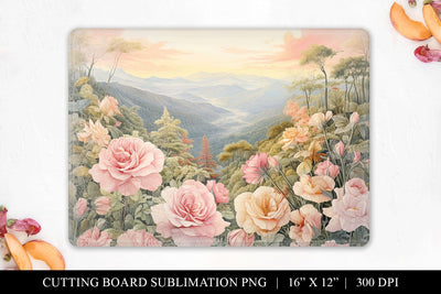 Fantasy Landscape Chopping Board Sublimation SVG BijouBay 