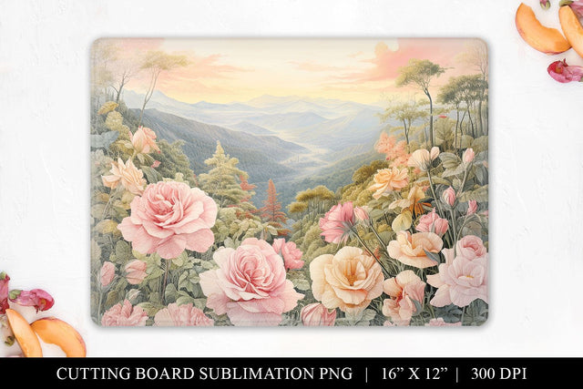 Fantasy Landscape Chopping Board Sublimation SVG BijouBay 