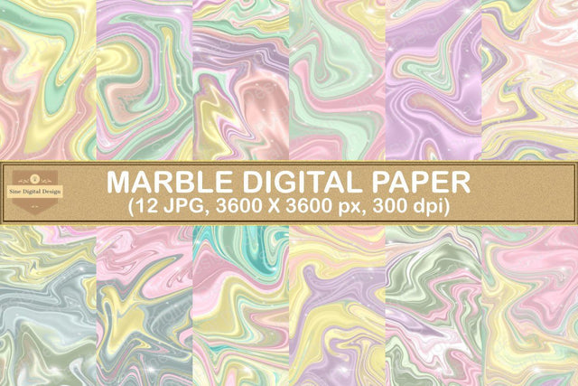 Fantasy Unicorn Marble Digital Papers Backgrounds Digital Pattern SineDigitalDesign 