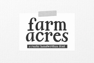 Farm Acres - Handwritten Serif Font Font KA Designs 