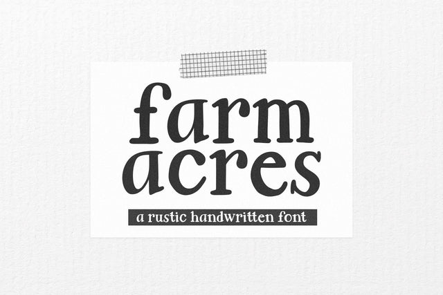 Farm Acres - Handwritten Serif Font Font KA Designs 