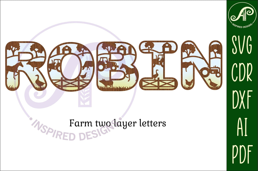 Farm alphabet letters SVG files - So Fontsy