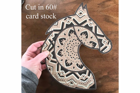 Farm Animal SVG Layered Mandala Bundle - 5 designs, Cow, Chicken, Pig, Horse, Duck SVG Digital Honeybee 