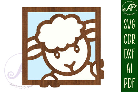 Farm animal wall art SVG laser cut file, wall decor SVG APInspireddesigns 