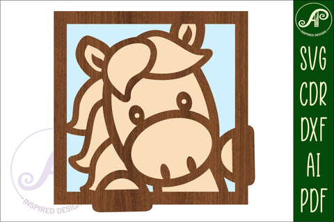 Farm animal wall art SVG laser cut file, wall decor SVG APInspireddesigns 