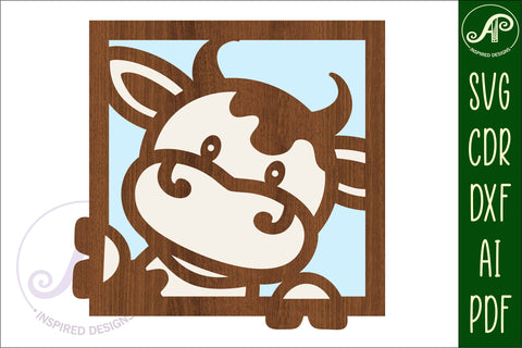 Farm animal wall art SVG laser cut file, wall decor SVG APInspireddesigns 