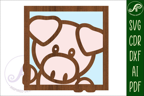 Farm animal wall art SVG laser cut file, wall decor SVG APInspireddesigns 