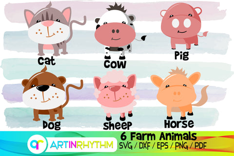 farm animals, animals svg bundle, farmhouse svg SVG Artinrhythm shop 