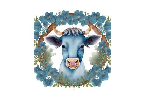 Farm Animals Light Blue Sublimation Sublimation Creativeart88 
