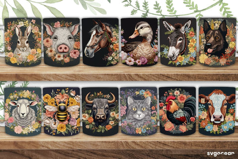 Farm Animals Mug | Embroidery | Sublimation SVG SvgOcean 