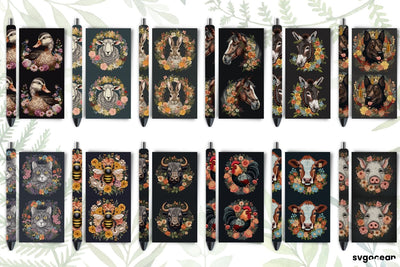 Farm Animals Pen Wraps | Embroidery | Sublimation SVG SvgOcean 