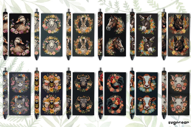 Farm Animals Pen Wraps | Embroidery | Sublimation SVG SvgOcean 