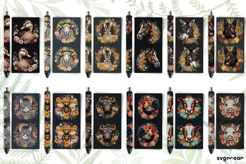 Farm Animals Pen Wraps | Embroidery | Sublimation SVG SvgOcean 