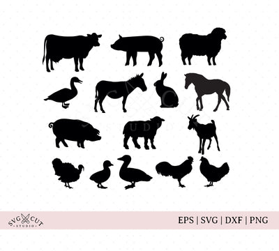 Farm Animals SVG Cut Files SVG SVG Cut Studio 