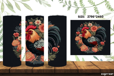 Farm Animals Tumbler Wrap | Embroidery | Sublimation SVG SvgOcean 