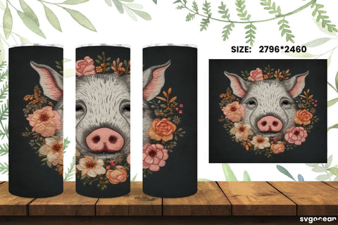 Farm Animals Tumbler Wrap | Embroidery | Sublimation SVG SvgOcean 