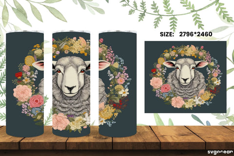 Farm Animals Tumbler Wrap | Embroidery | Sublimation SVG SvgOcean 
