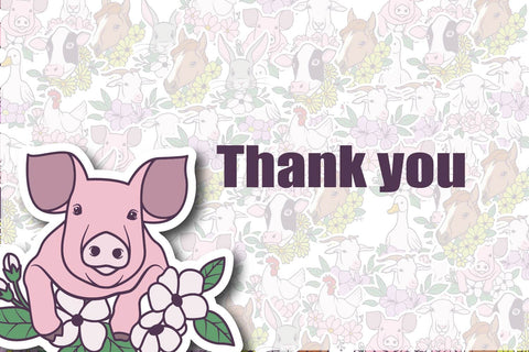 farm animals with flowers sticker SVG dadan_pm 