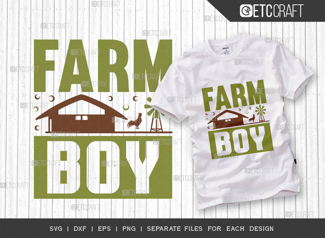 Farm Boy Svg Cut File | Little Farmer Svg | Farm Svg | Future Farmer Svg | Farmer Life Svg | Farmhouse Svg | Farming Svg | Quote Design SVG ETC Craft 