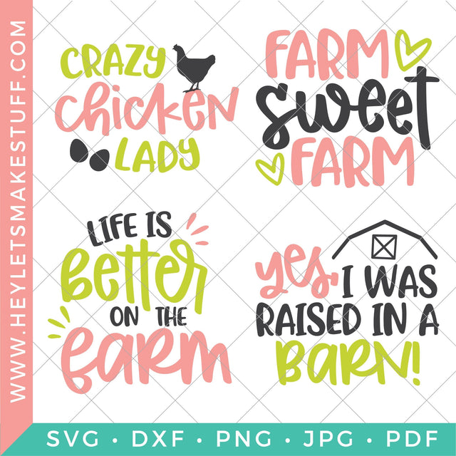 Farm Bundle SVG Hey Let's Make Stuff 
