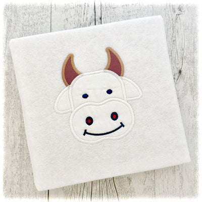 Farm Cow Applique Designs Boy Animal Head Machine Embroidery - Farm Cow Applique Design - Cow Applique Embroidery Design - 8 Sizes Embroidery/Applique My Sew Cute Boutique 