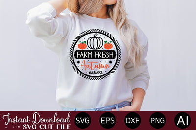 Farm Fresh Autumn Harvest Svg SVG designmaster24 