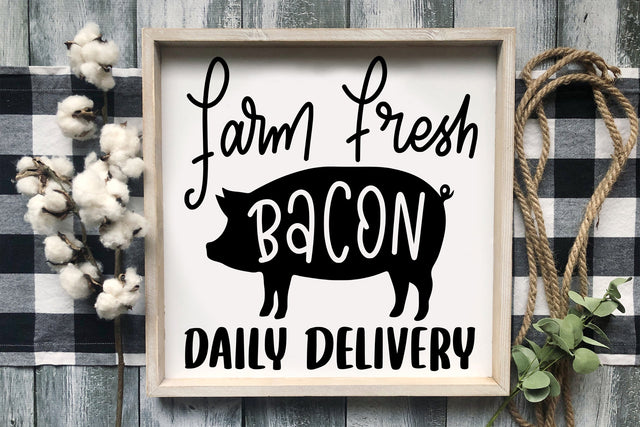 Farm Fresh Bacon Daily Delivery SVG SVG dapiyupi store 