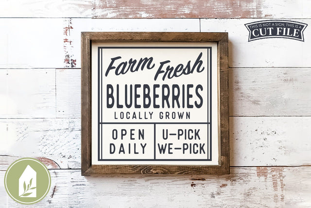 Farm Fresh Blueberries SVG | Spring SVG SVG LilleJuniper 