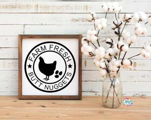 Farm Fresh Butt Nuggets - Chicken Mom SVG SVG Twiggy Smalls Crafts 
