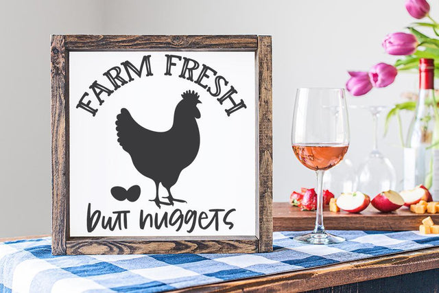 Farm Fresh Butt Nuggets - SVG SVG Ikonart Design Shop 