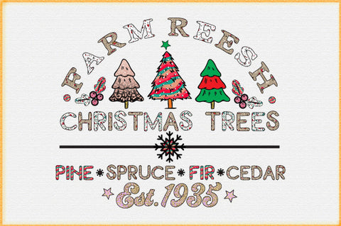 Farm Fresh Christmas Sublimation Sublimation Creativeart88 