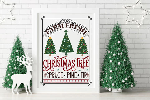 Farm fresh christmas tree spruce pine fir SVG SVG DESIGNISTIC 