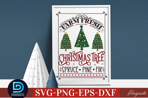 Farm fresh christmas tree spruce pine fir SVG SVG DESIGNISTIC 