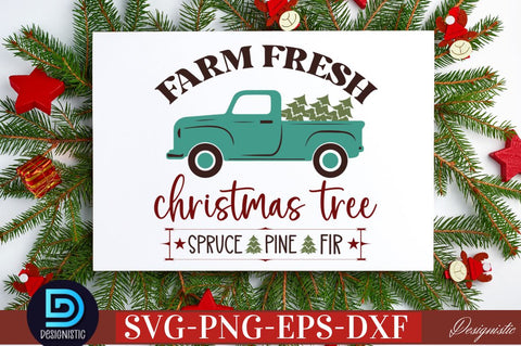 Farm fresh christmas tree spruce pine fir SVG SVG DESIGNISTIC 