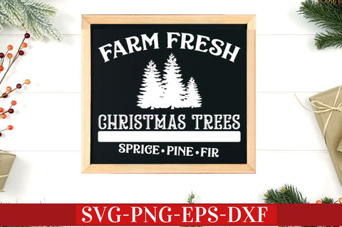 Farm fresh christmas tree spruce pine fir SVG SVG DESIGNISTIC 