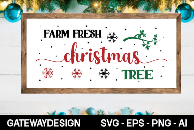 Farm Fresh Christmas Tree Svg Design SVG designmaster24 