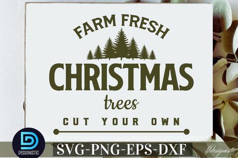 farm fresh christmas trees cut your own SVG SVG DESIGNISTIC 