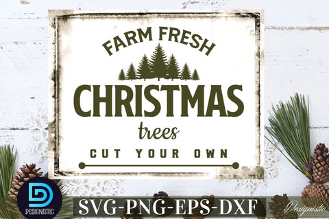 farm fresh christmas trees cut your own SVG SVG DESIGNISTIC 
