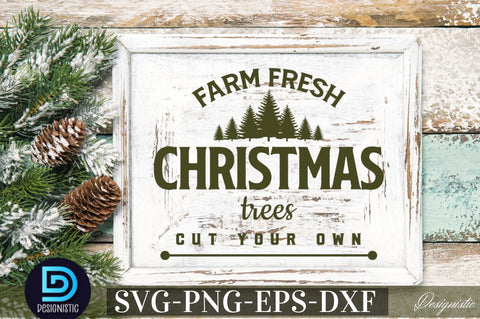 farm fresh christmas trees cut your own SVG SVG DESIGNISTIC 